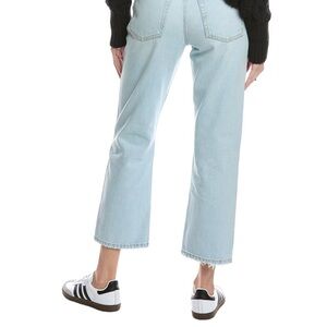 Re/Done Easy Straight Acqua Crop Jeans